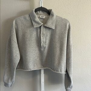 Sunday Best Gray Cropped Sweatshirt